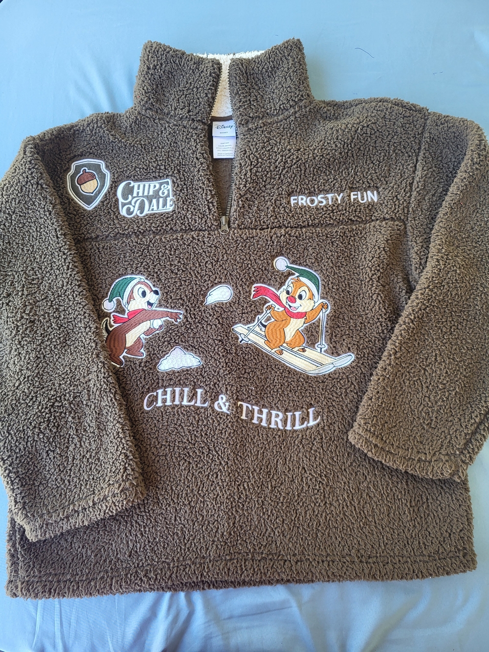 Disney Chip 'n Dale Winter Sherpa Quarter-Zip Pullover